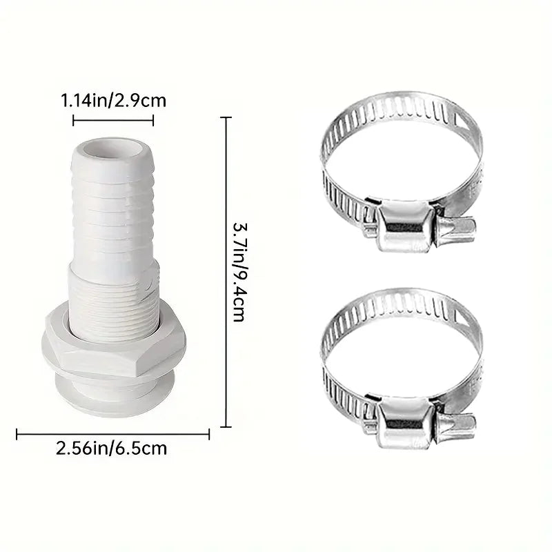 1 SET RV Parts Bilge Pump Hose 1-1/8 Inch Dia Bilge Pump Installation Kit 6.5 FT Premium Quality Kink-Free Flexible PVC Hose