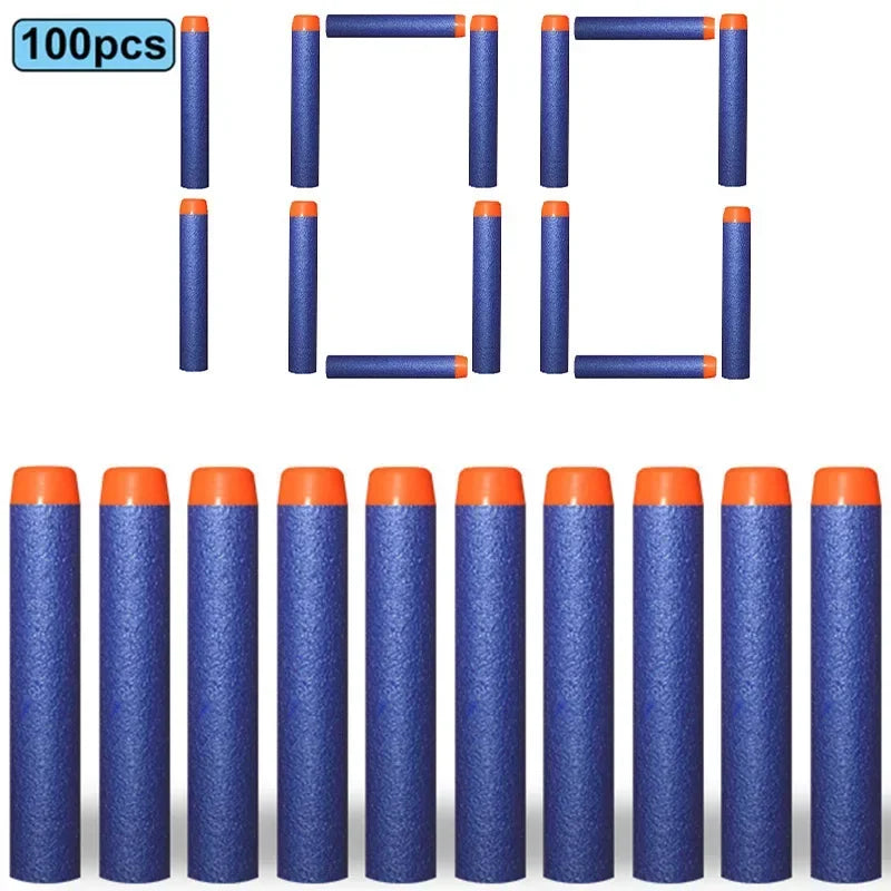 7.2cm 100pcs for Nerf Soft Bullets Darts Round Head Refill Sponge Darts Kids Children Toy Gun Bullets for NERF N-Strike Blasters