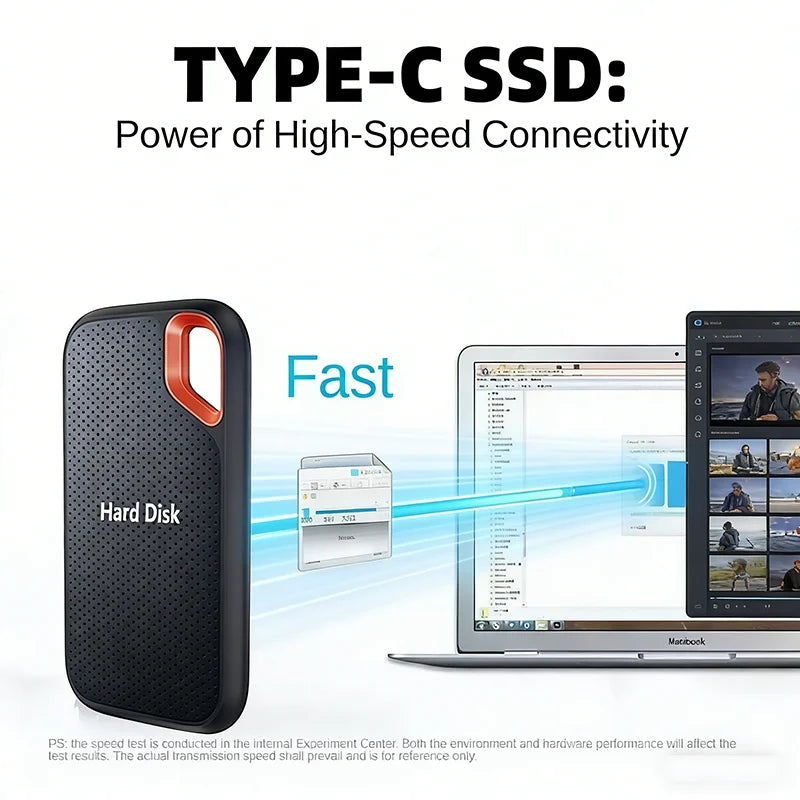 1TB High-quali External Hard Drive Portable Hard Disk 2TB Original SSD USB3.1 Solid Disk 128TB Storage Device for Windows/Mac