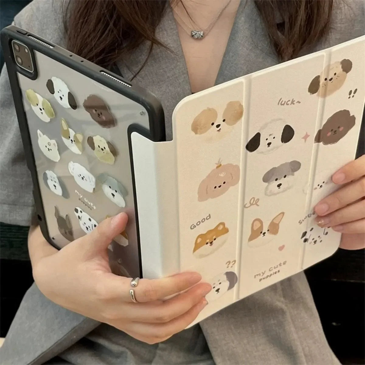 Cute Cartoon Protective Cases for IPad 10th 10.2/9.7/10.5/11 Inch Pro 12.9 Inch 2021 Mini 6 Air 5/4 Case with Pencil Slot Holder
