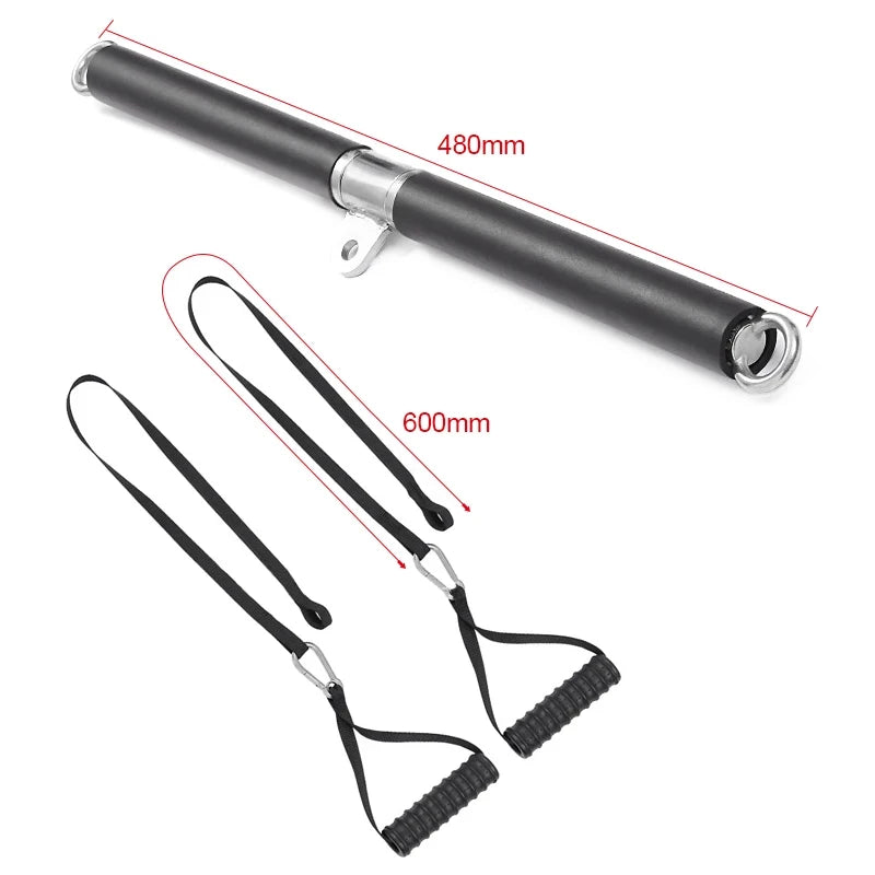 With Bearing Ring Straight Pull Rod Short Pull Rod High Pull Rod Fitness Equipment Accessories Weight Training Rod Pull Back Bar