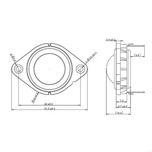 103F Clear Tweeter 4 Ohms High Sensitivity Silk Dome Speaker