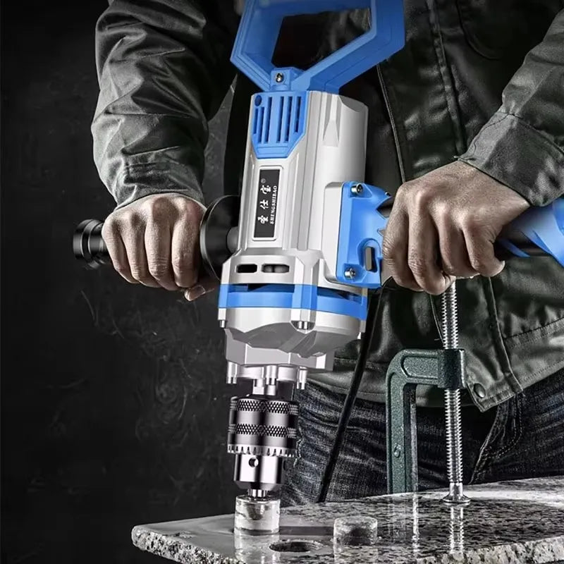 Electric Cement Mixer High Power Concrete Mixer Multifunctional Drill Machine with 6 Adjustable Speed for Mixing Mud Cement