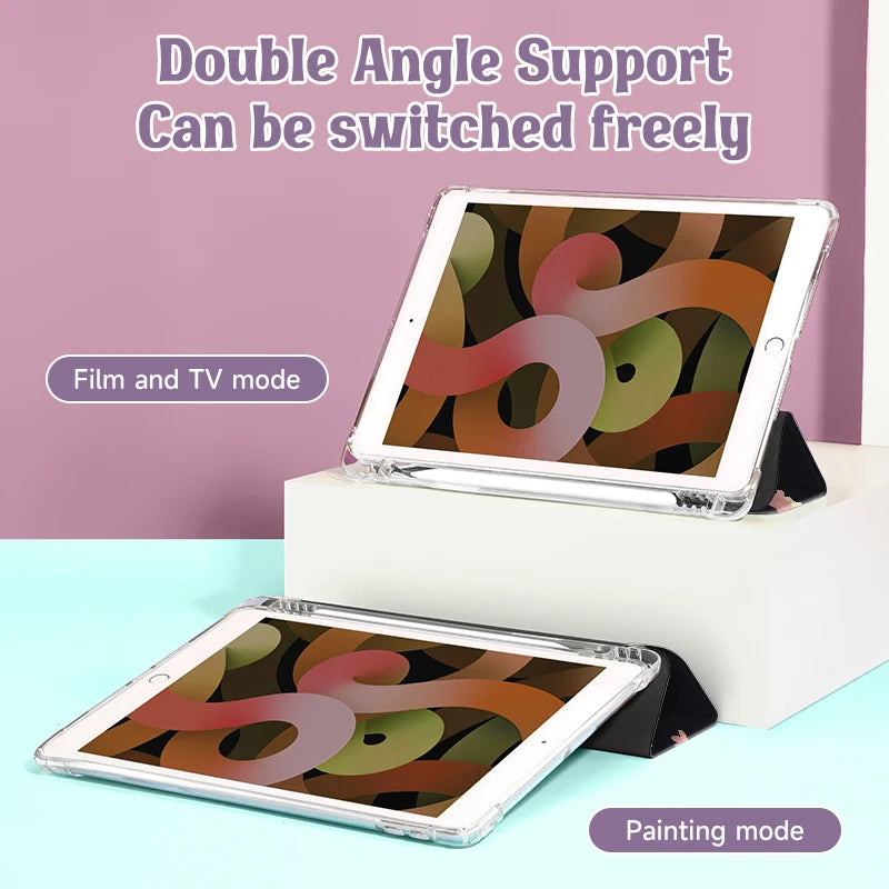 iPad Case For iPad 9th/ 8th/ 7th Generation 10.2 inch Case,For MiNi 4/5/6 Cover,with Pencil Holder,Auto Wake/Sleep Cover