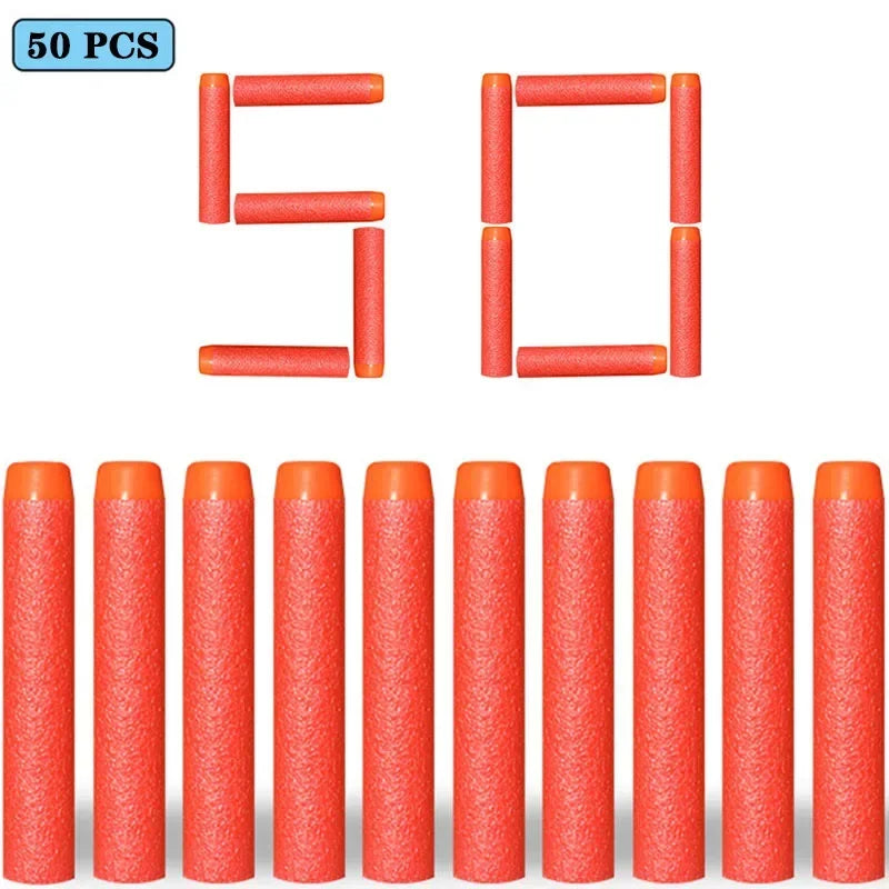 7.2cm 100pcs for Nerf Soft Bullets Darts Round Head Refill Sponge Darts Kids Children Toy Gun Bullets for NERF N-Strike Blasters