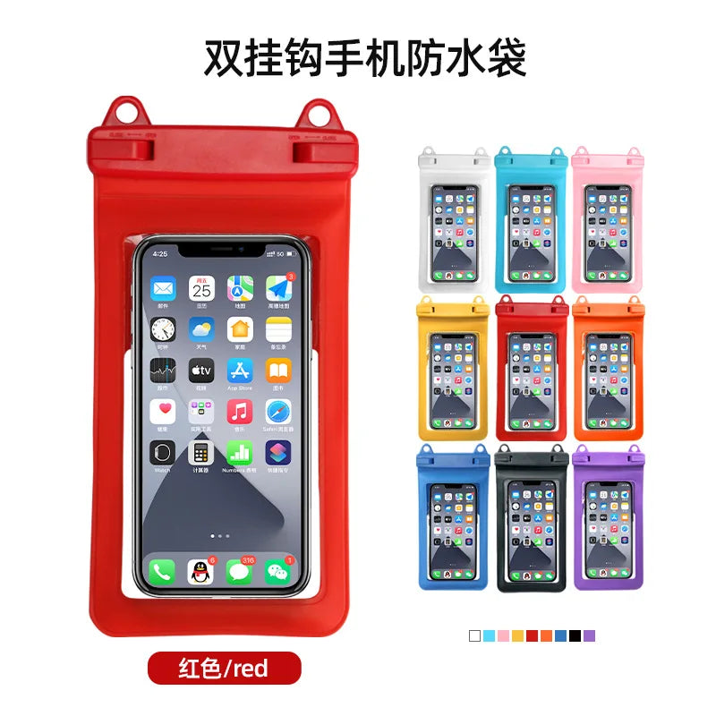 Universal Waterproof Mobile Phone Case Diving Surfing PVC Bags 7.5inch Phone Waterproof Pouch Cover Underwater Swimming Dry Bag
