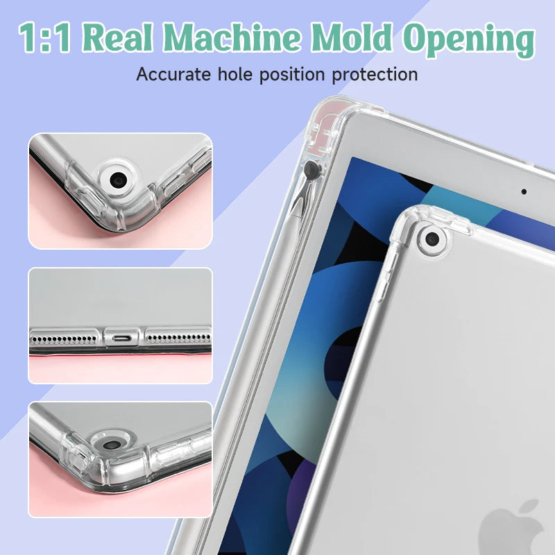 iPad Case For iPad 9th/ 8th/ 7th Generation 10.2 inch Case,For MiNi 4/5/6 Cover,with Pencil Holder,Auto Wake/Sleep Cover