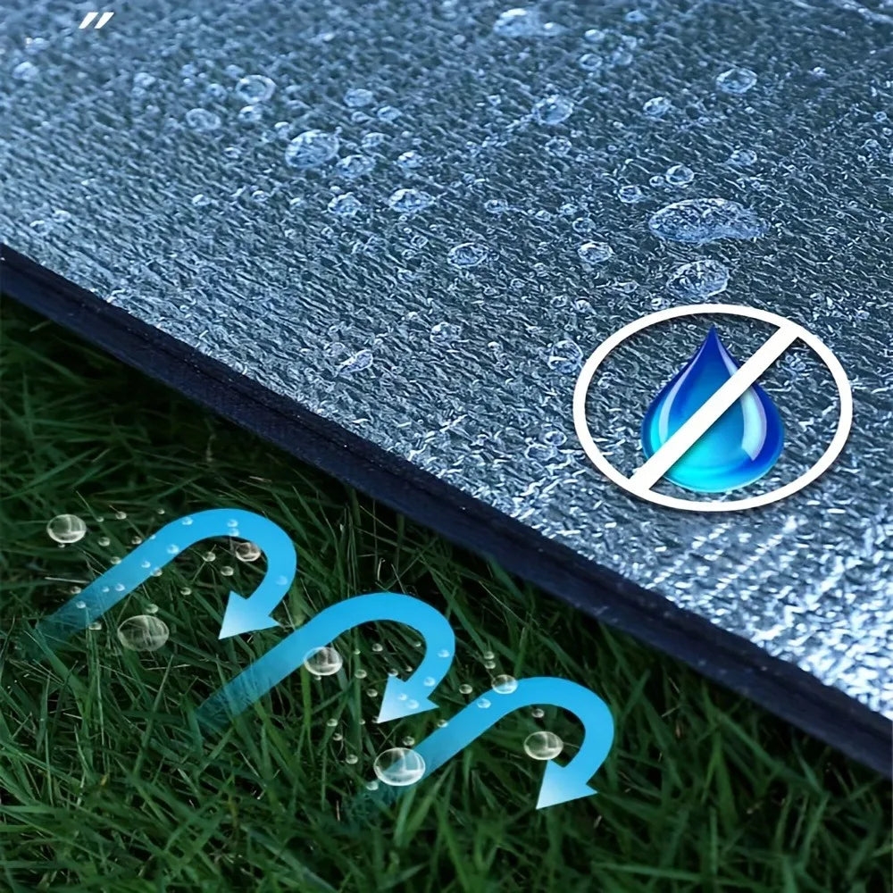 ZHUOHUA Ortable Aluminum Foil Moisture-Proof Mat,Waffle Weave Design,Lightweight for Camping,Beach,Tents,All-Season Outdoor Use