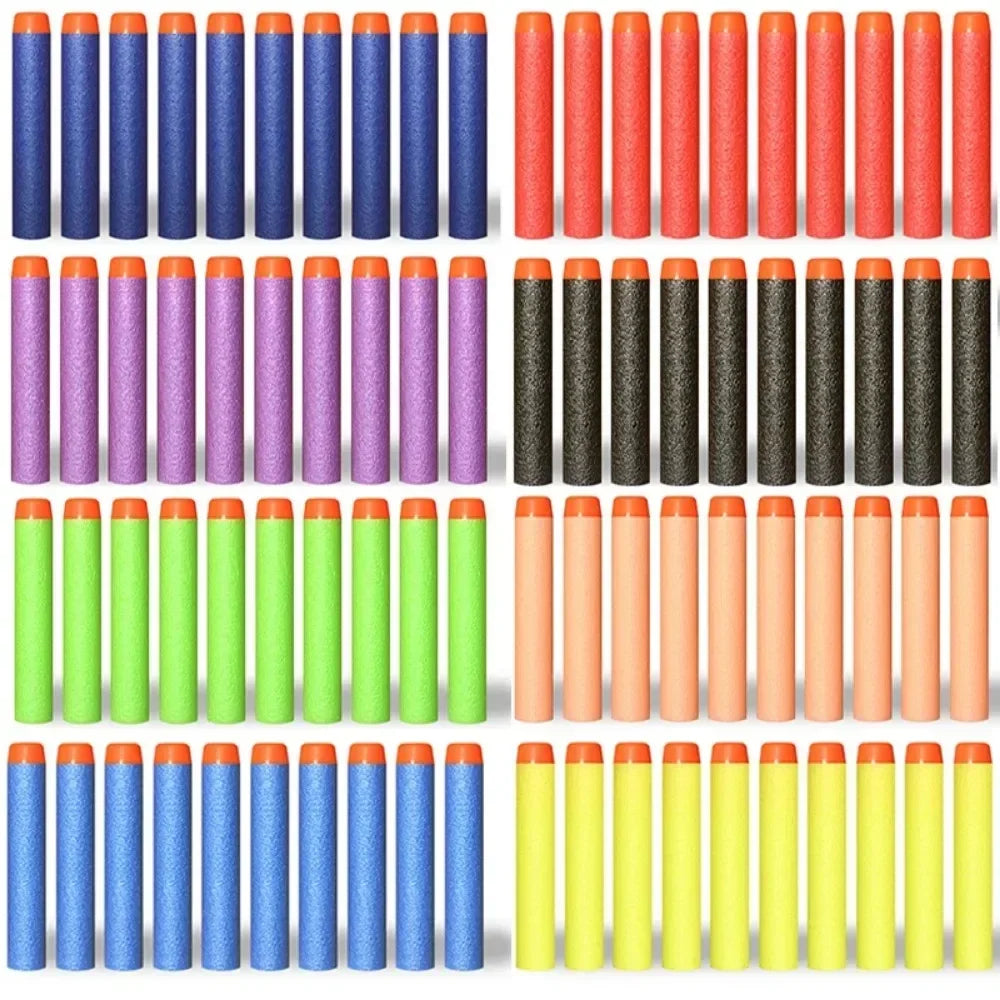 7.2cm 100pcs for Nerf Soft Bullets Darts Round Head Refill Sponge Darts Kids Children Toy Gun Bullets for NERF N-Strike Blasters