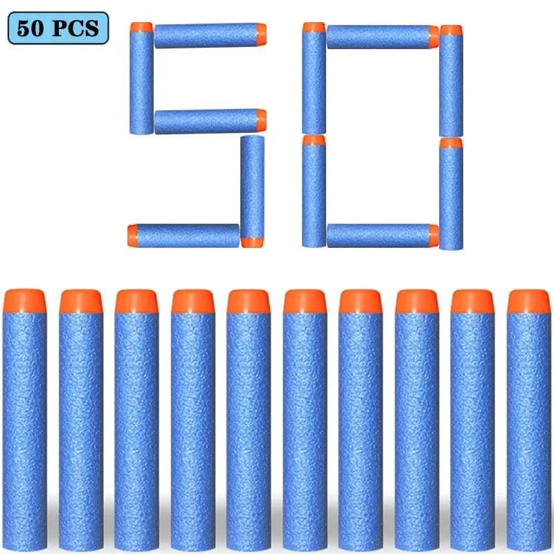 7.2cm 100pcs for Nerf Soft Bullets Darts Round Head Refill Sponge Darts Kids Children Toy Gun Bullets for NERF N-Strike Blasters