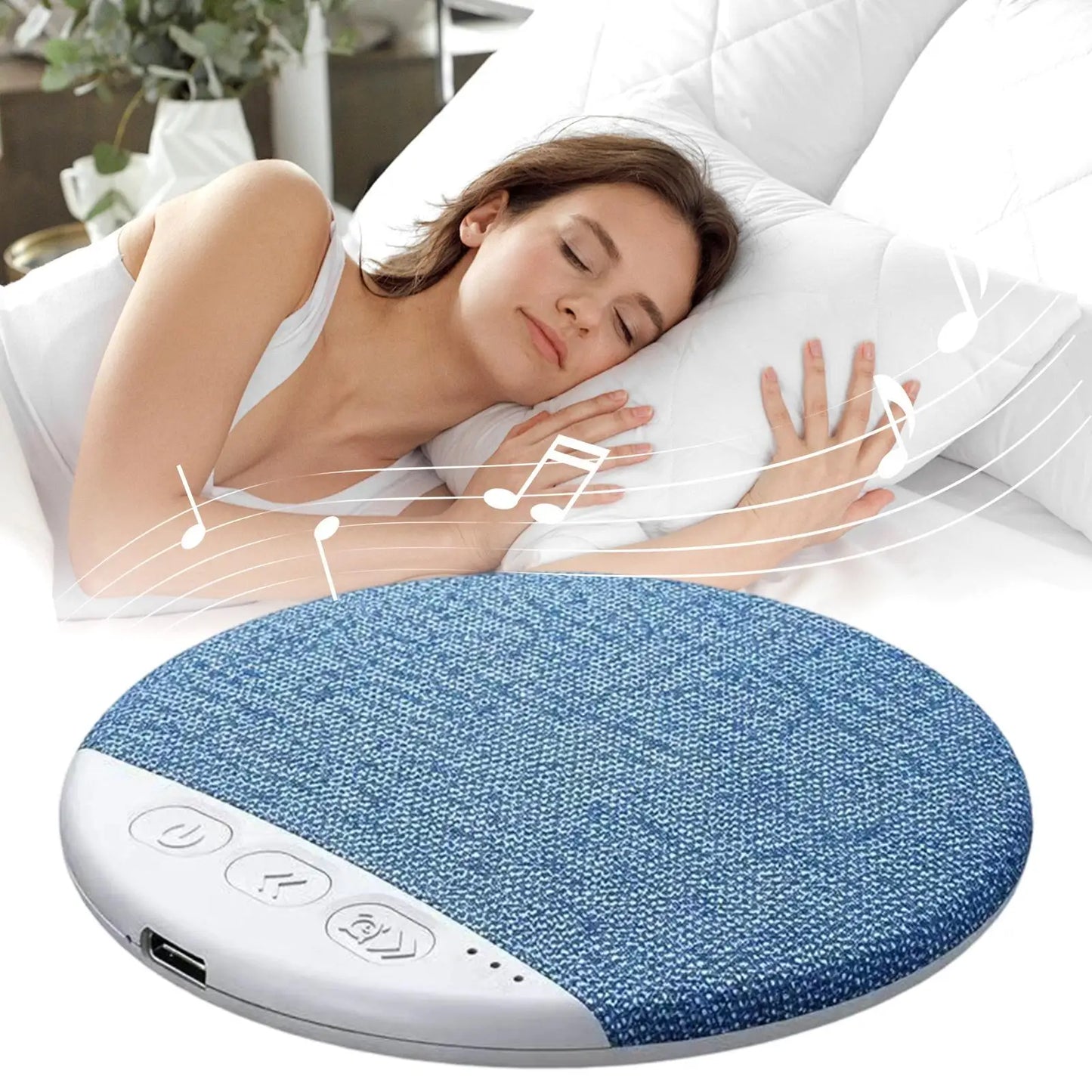 Sleep Speaker with White Noise and Timer Under Pillow Speakers for Sleeping for Bed Bedroom Bedside Meditation Home Hotel