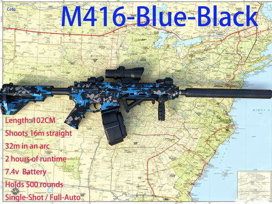 Automatic M416 Nerf-Style Toy Blaster for Kids Ages 5-12, Electric Gel Ball Shooter for Outdoor Fun & Team Battles, Perfect Gift