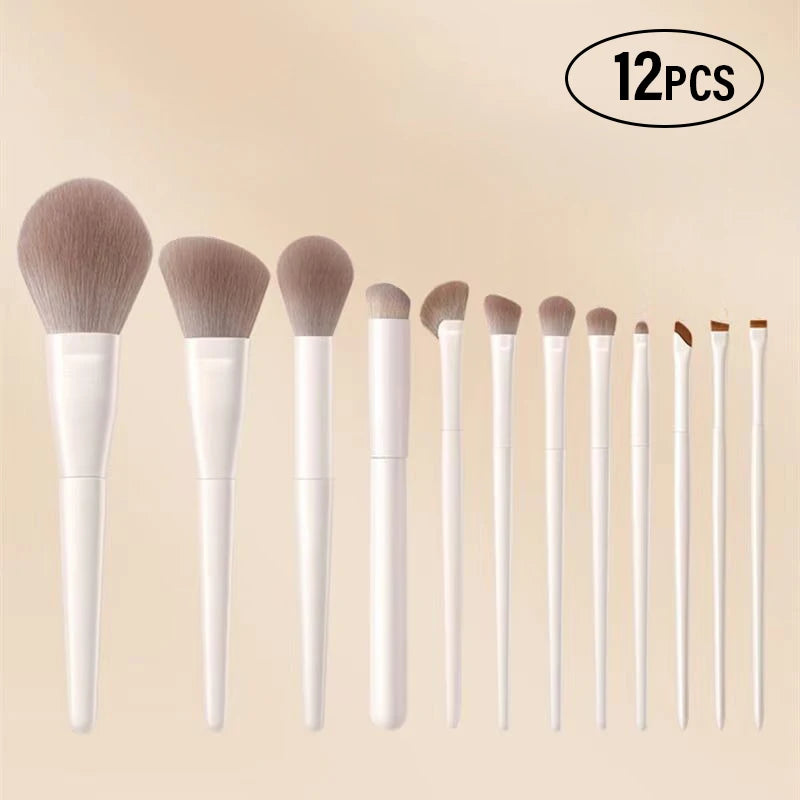 5/7/10/12Pcs Makeup Brushes Tools Set Professional Eyeliner Eyeshadow Contour Powder Brush Women Facial Beauty Cosmetics Tools