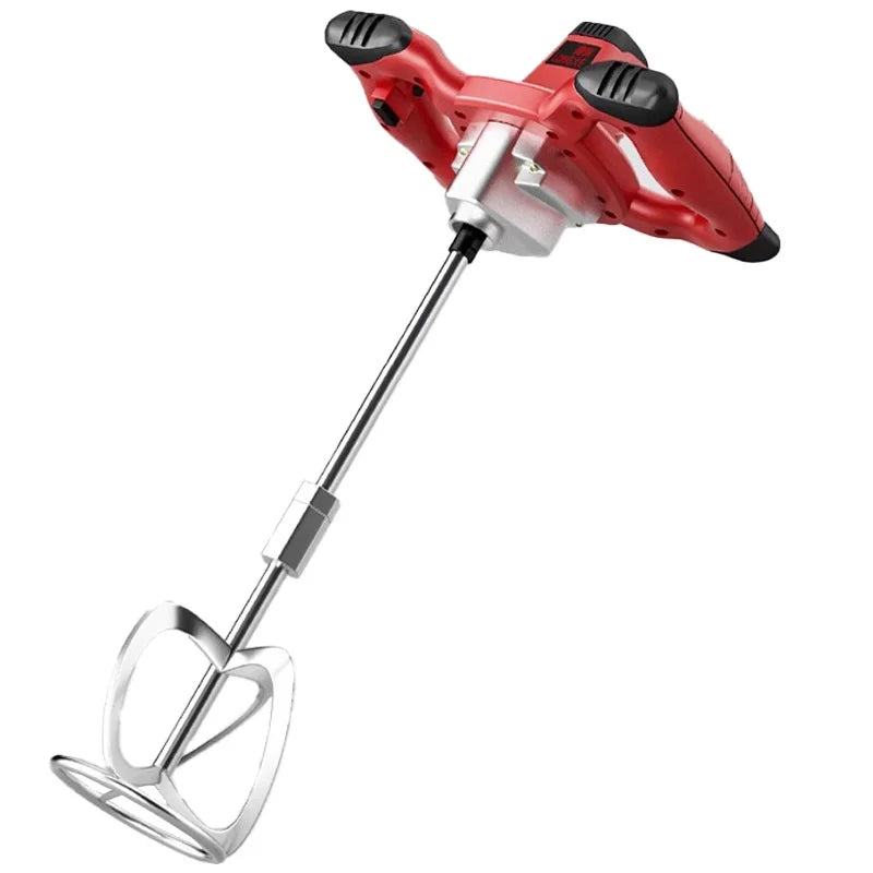 Electric Cement Mixer Stirrer Heavy Duty Industrial Grade Mixer 6-Speed Handheld Concrete Mixer for Putty Mortars Paint Mud Grou