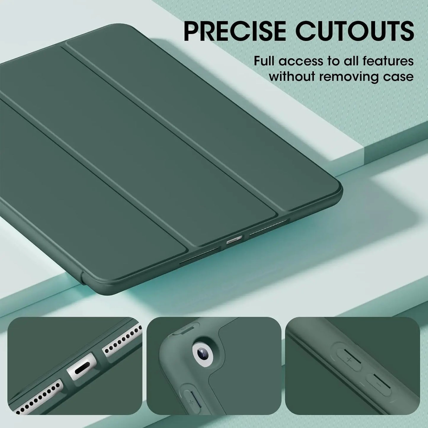 Tri-fold Flip Case For iPad 7th 8th 9th Gen 10.2 inch 7/8/9 A2198 A2604 A2270 A2430 Magnetic Stand PU Leather Protective Cover