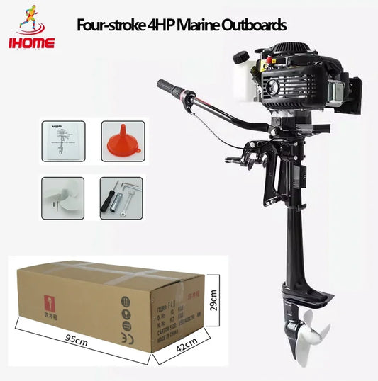 Four-stroke 4hp Marine Outboards Air-cooled Outboard Propeller Boat Engine Hookup Rubber Boat Inflatable Boat Outboard Motor