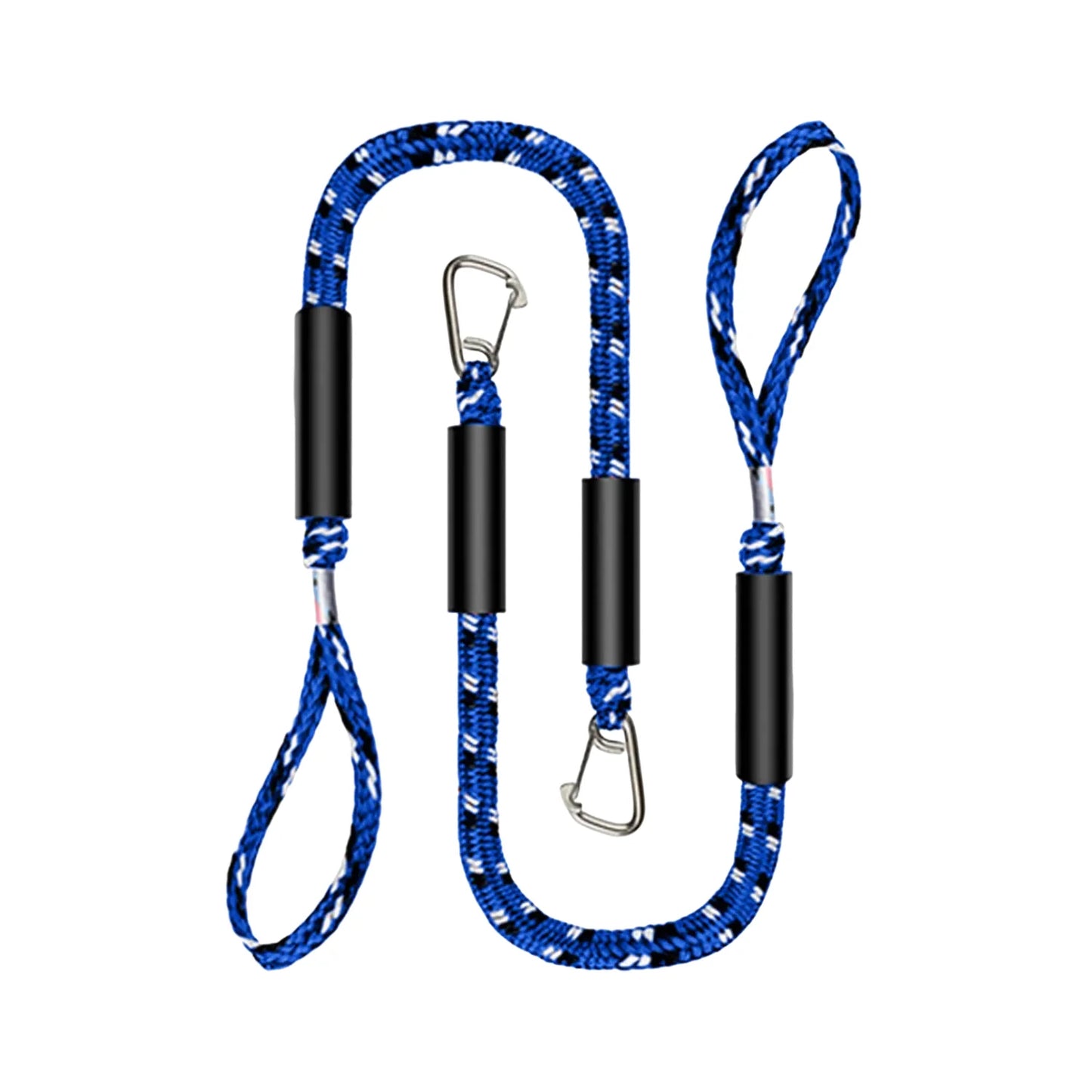 4FT Marine Bounce Rope Elastic Mooring Line with M8 Metal Buckle Boat Mooring Rope Stretch Surf Rope Boat Mooring Accessories