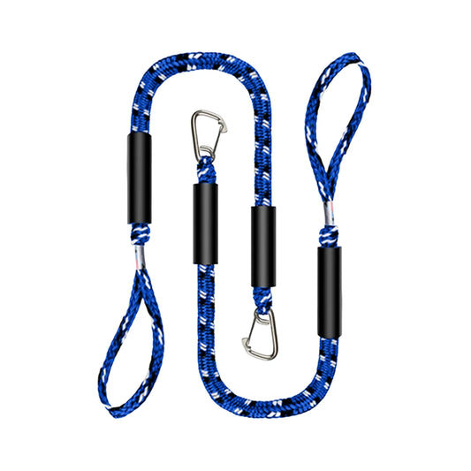 4FT Marine Bounce Rope Elastic Mooring Line with M8 Metal Buckle Boat Mooring Rope Stretch Surf Rope Boat Mooring Accessories