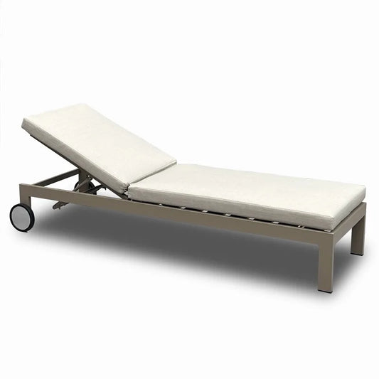 Luxury Outdoor Aluminum Sun Lounger with Wheels, Patio & Garden Sunbed Furniture for Poolside Sillas De Playa Outdoor Furniture