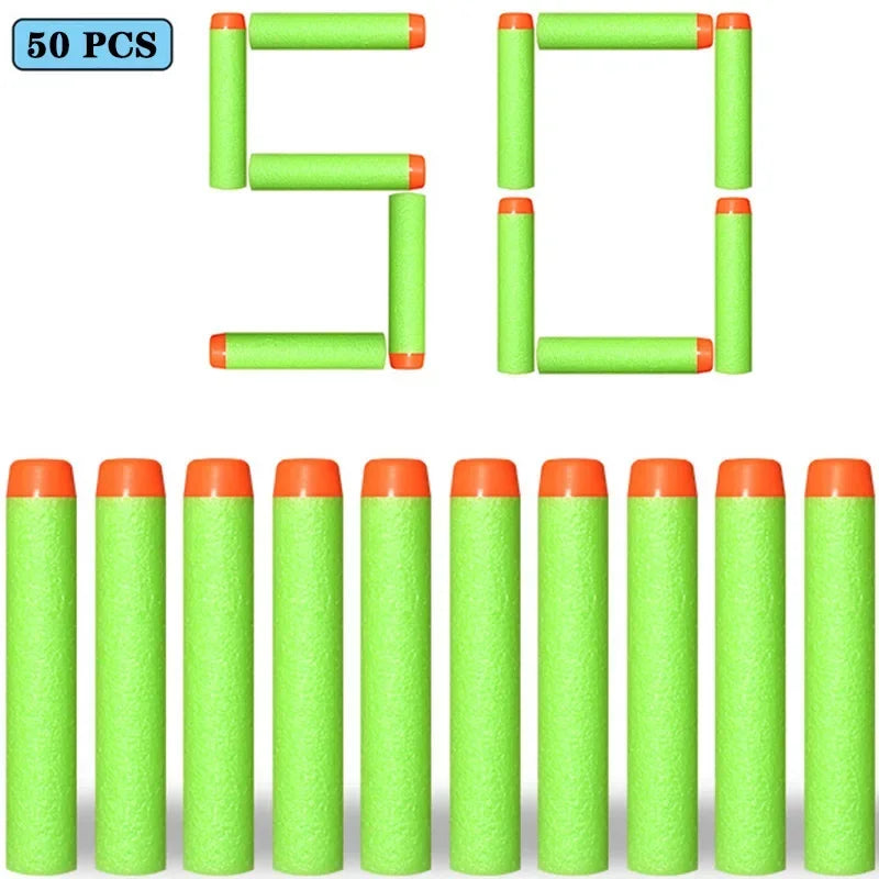 7.2cm 100pcs for Nerf Soft Bullets Darts Round Head Refill Sponge Darts Kids Children Toy Gun Bullets for NERF N-Strike Blasters