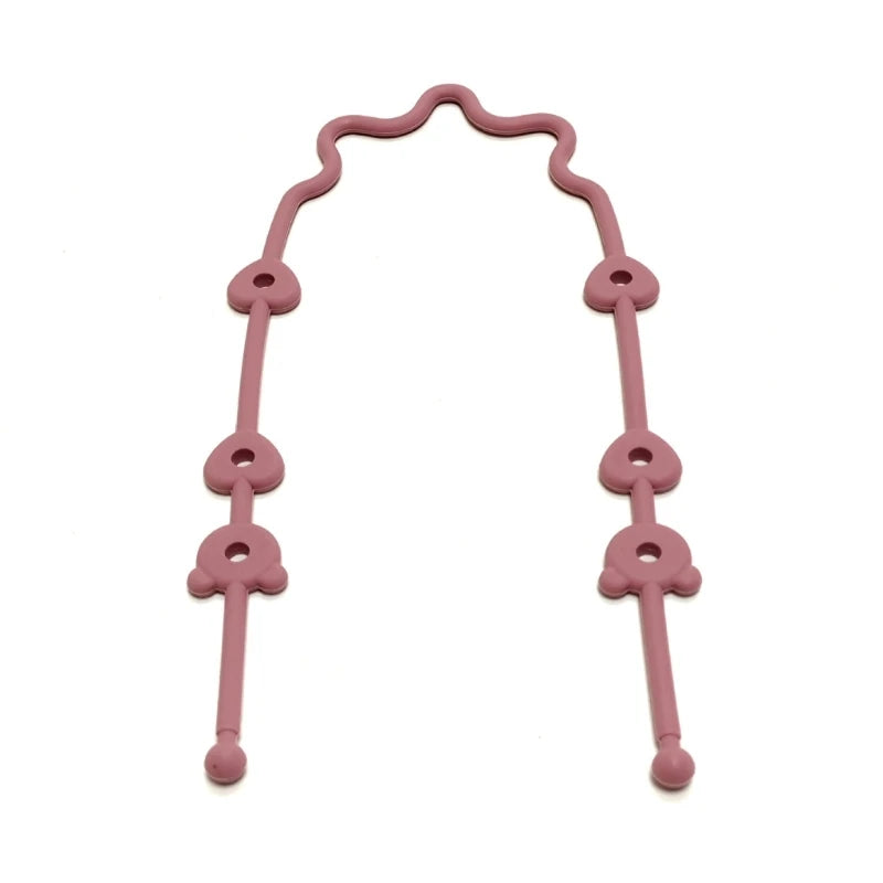 Silicone Pacifier Chain Secure Straps Toy & Cup Holder for Strollers & Chairs