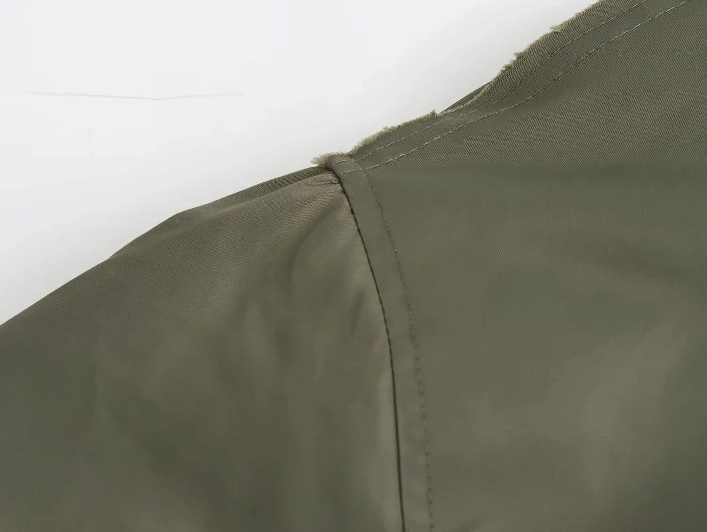 Streetwear Armygreen Bomber Jackets Women Patchwork Zipper Pockets Oversized Jackets Fashion 2025 Winter Autumn Coats