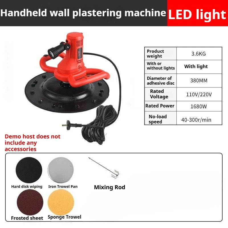 Electric Cement Mortar Trowel Machine Handheld Floor Leveling Wall Polishing Machine Concrete Grinding Construction Tools