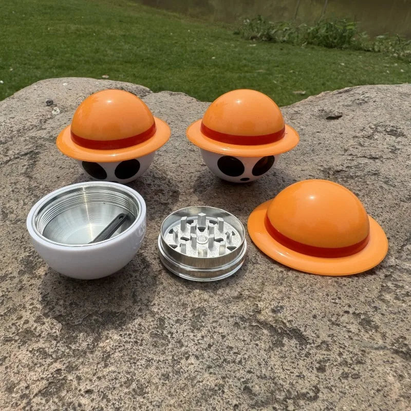 Herb Grinder for Spices Tobacco Pottery Clay with Metal Teeth And Lid Spice Mill Grinder for Kitchen And Cooking