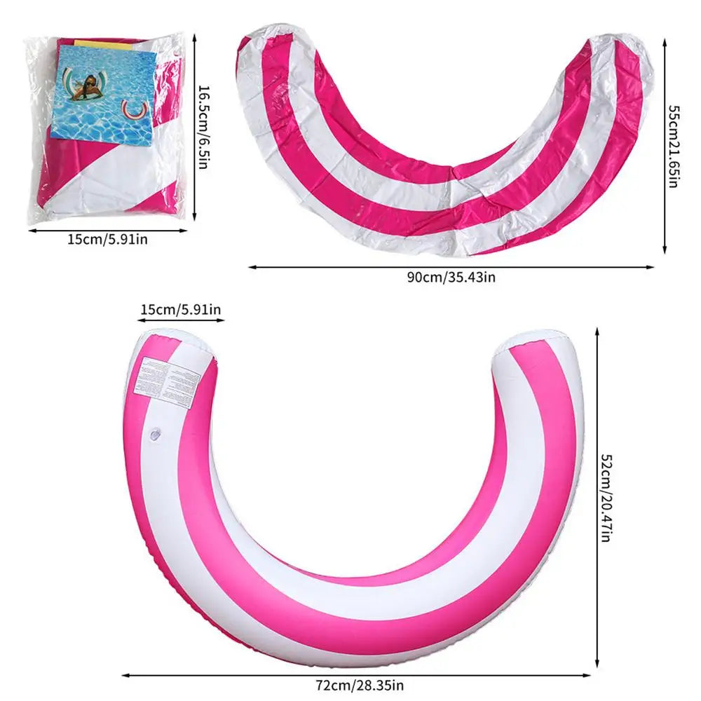 Pool Noodles PVC Leakproof Floating U Shape Swim Adult Pool Floats Inflatable Raft for Beach Lake River Party Outdoor Summer