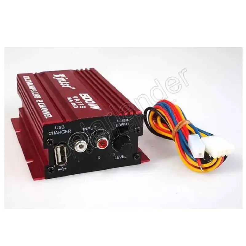 Car Amplifier 2 Channel Output MA150 500W HiFi Digital 12V Stereo Audio CD DVD MP3 USB Power Amplifier for Motorcycle &Car