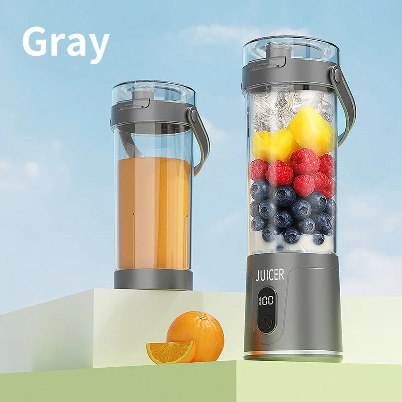 Portable Electric Juicer Small Household Rechargeable With Digital Display Vegetables Fruit Blender Juice Cup For Juicing