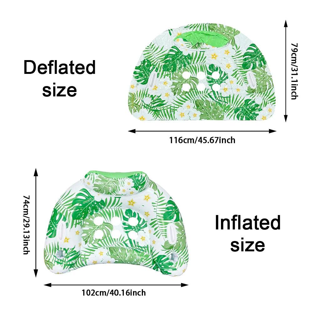 1pcInflatable Pool Float - Adult U-shaped Mesh Float Bed, Suitable for Sunbathing, Lakeside, Beach, and Water Floatation Leisure