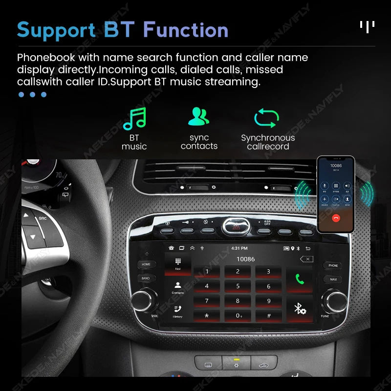 Carplay Andorid Auto Car Radio for Fiat Linea Punto EVO 2012-2015 Intelligent System Player WIFI BT Audio FM Stereo Automotivo