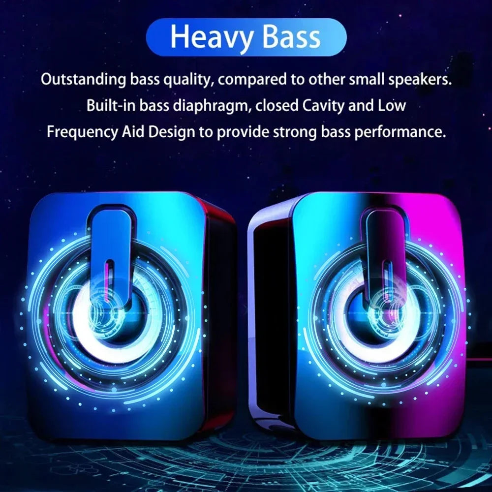 A2 desktop computer speaker 2.0 multimedia desktop USB active laptop RGB dazzling light small speaker