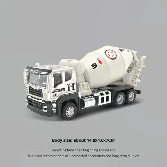 Large Alloy Construction Vehicle Toy Set Concrete Mixer Truck Engineering Machine Model Kit For Boys Play Vehicles & Models
