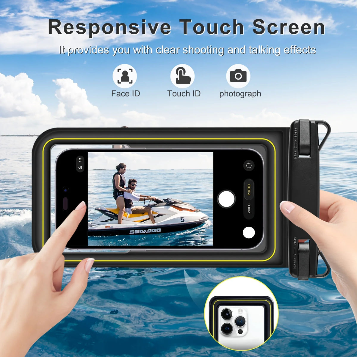 AquaShield Max – Heavy-Duty Waterproof Phone Case with Tether