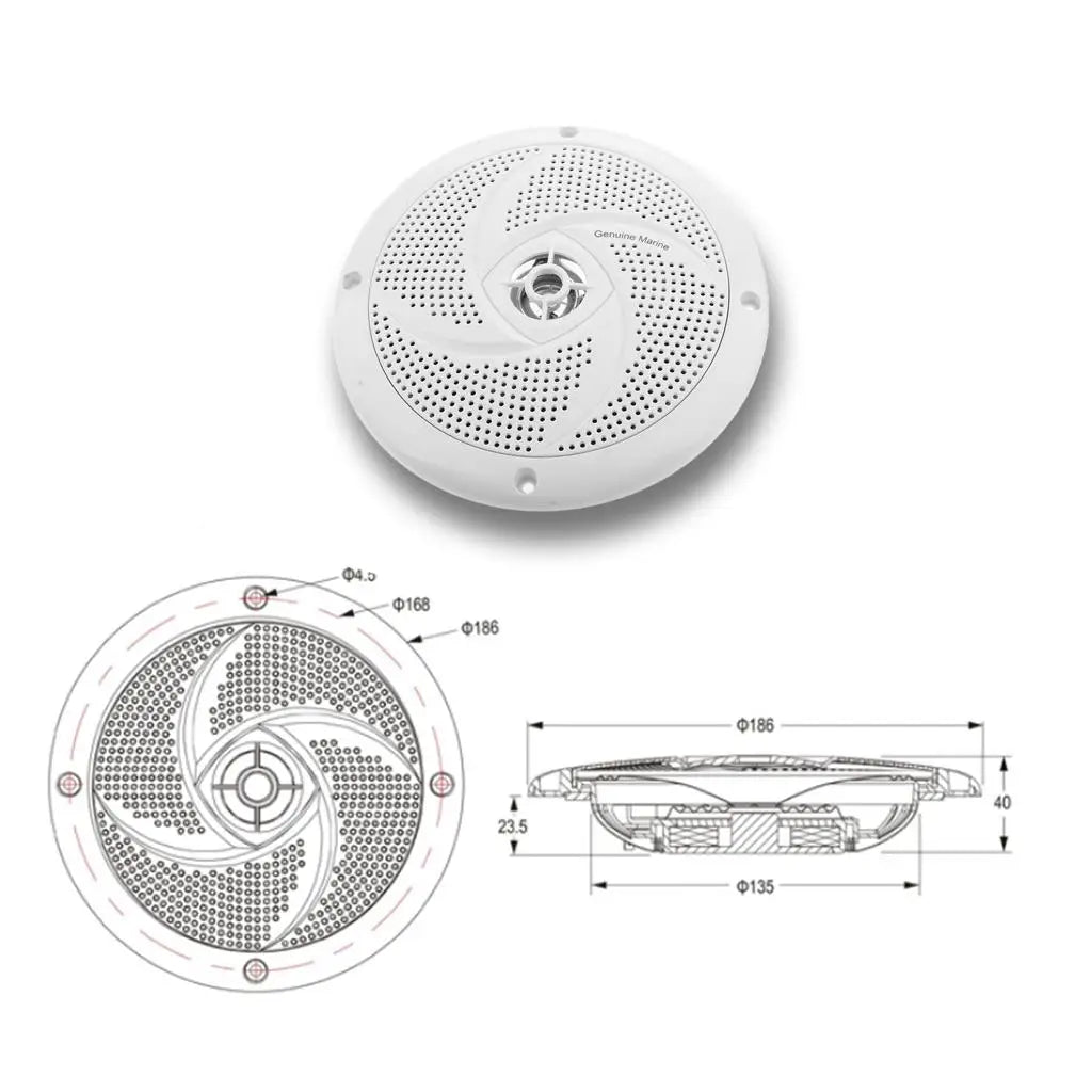 Waterproof Marine Sound System 6.5 Inch Speaker Anti-water Plastic Audio for Boat Car RV Pontoon Stereo