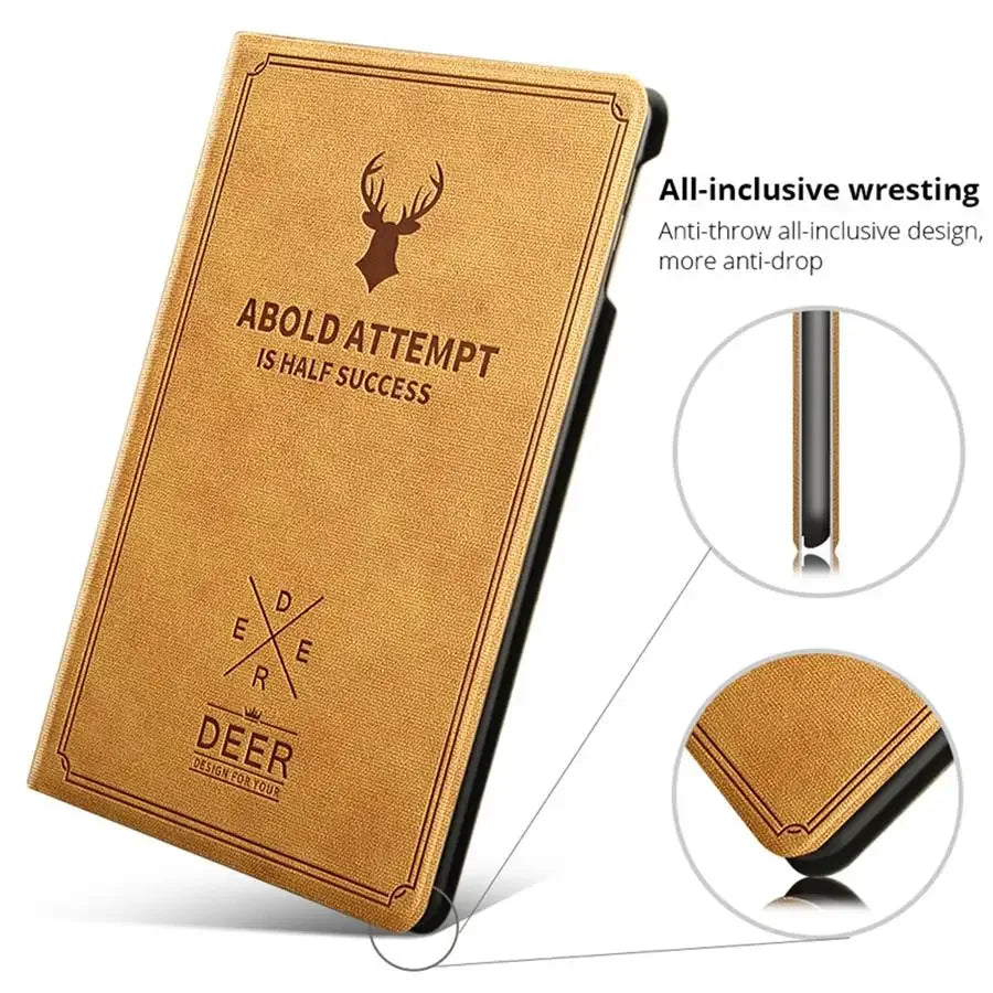 Tablet Case for IPad Air Pro 11 Cover for IPad Air 1 2 3 4 5 10.9 9.7 10.2 10.5 Mini 2 3 4 5 6 7 Deer Pattern PU Leather Case