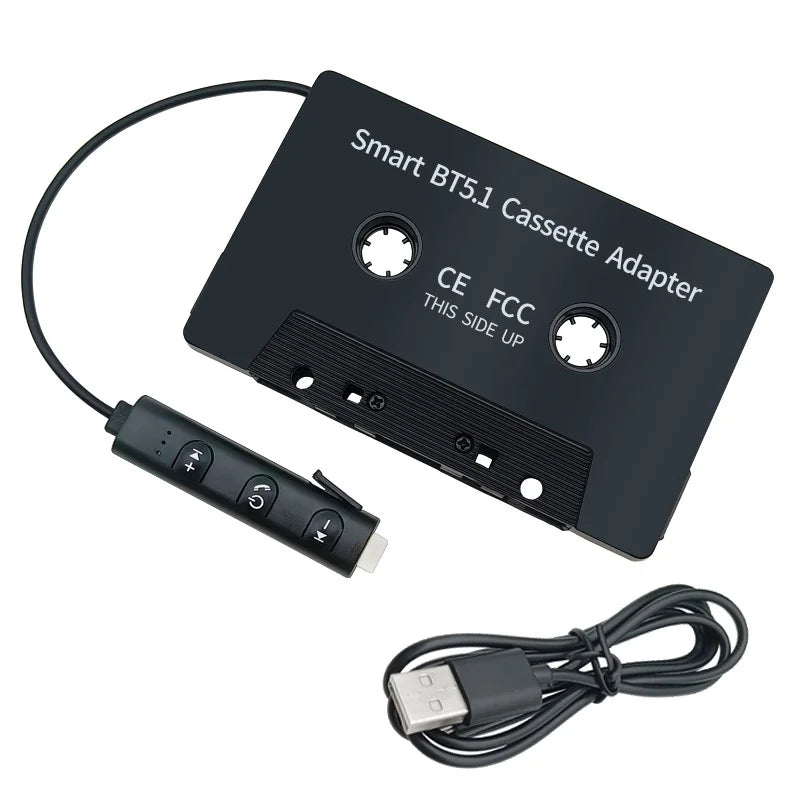 Car Bluetooth 5.0 Tape Cassette Player Cassette Receiver Tape Audio Aux Adapter Car MP3 Handsfree Phonebook For Phone Car Stereo