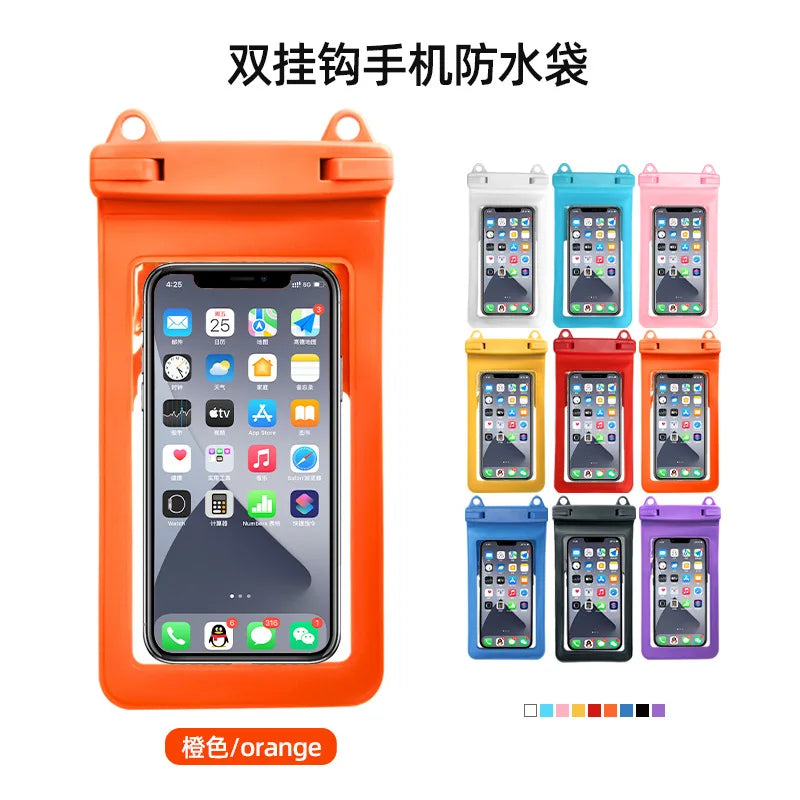 Universal Waterproof Mobile Phone Case Diving Surfing PVC Bags 7.5inch Phone Waterproof Pouch Cover Underwater Swimming Dry Bag