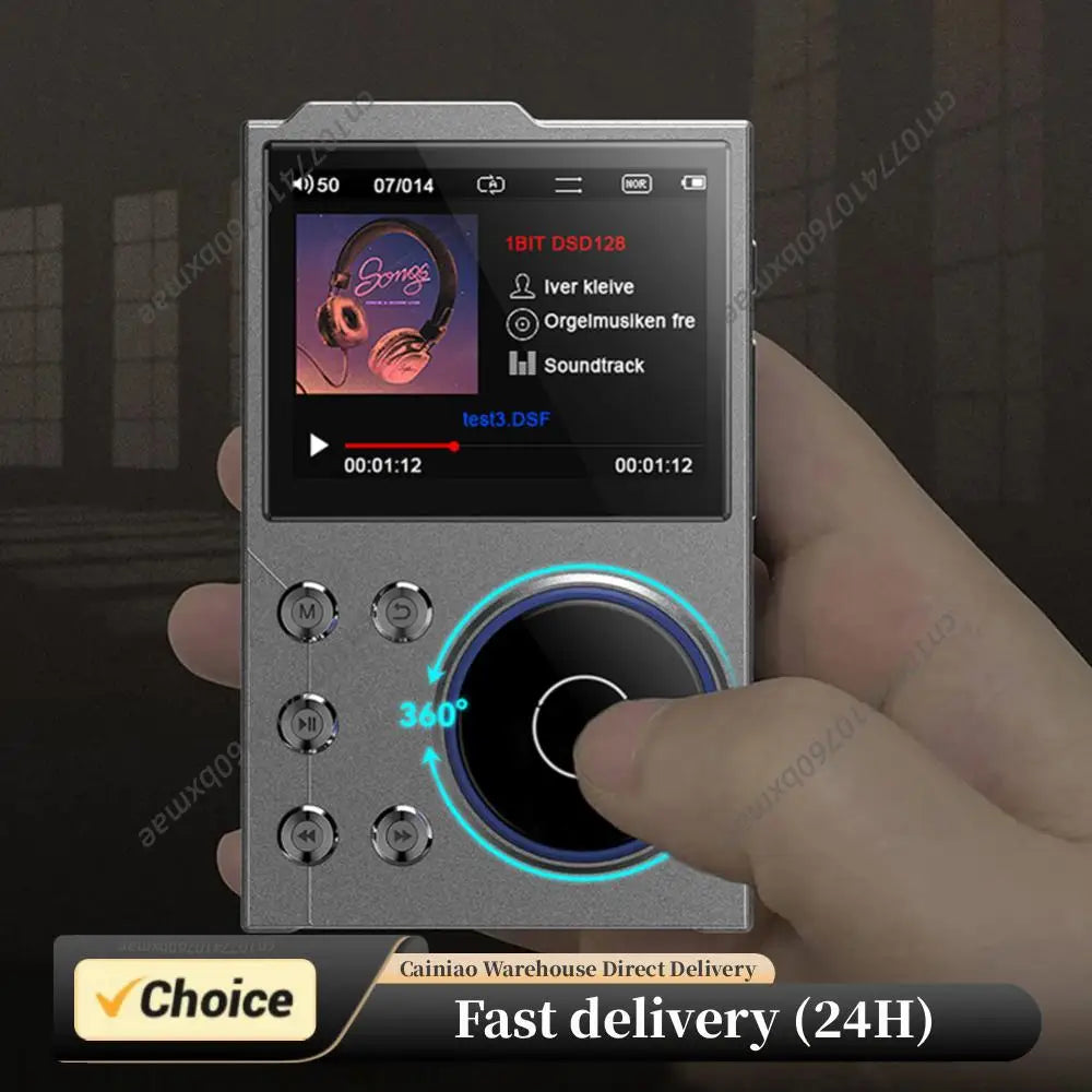 HiFi MP3 Player HiFi Lossless Audio Player Bluetooth-Compatible 5.3 Portable Digital Audio Music Player Support Up To 256GB