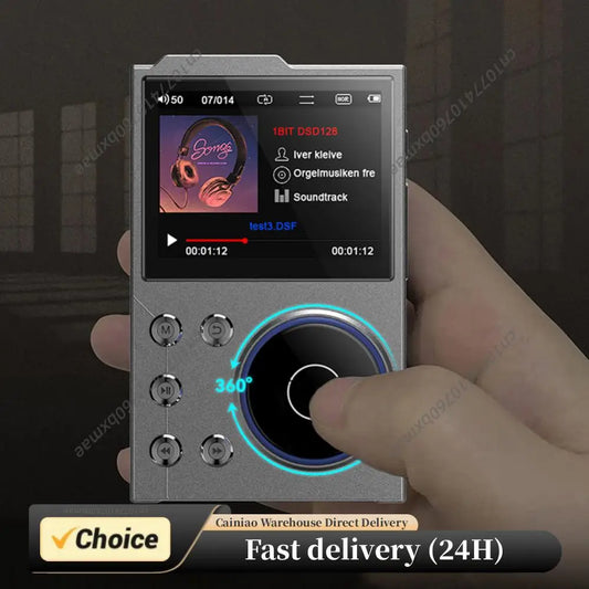 HiFi MP3 Player HiFi Lossless Audio Player Bluetooth-Compatible 5.3 Portable Digital Audio Music Player Support Up To 256GB