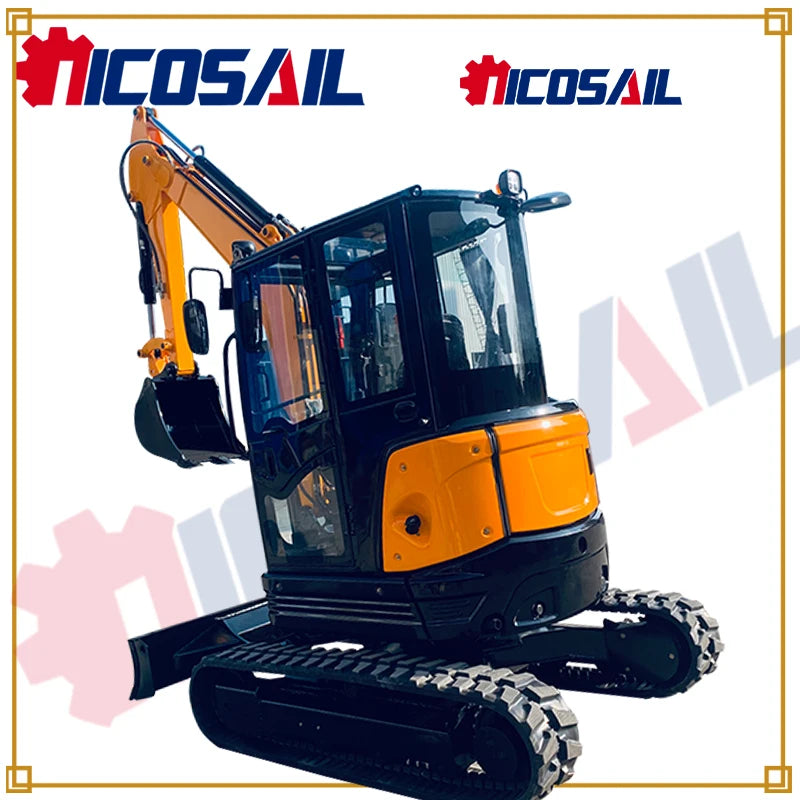 New tracked small excavator 3.5-ton mechanical small excavator with bucket used for construction