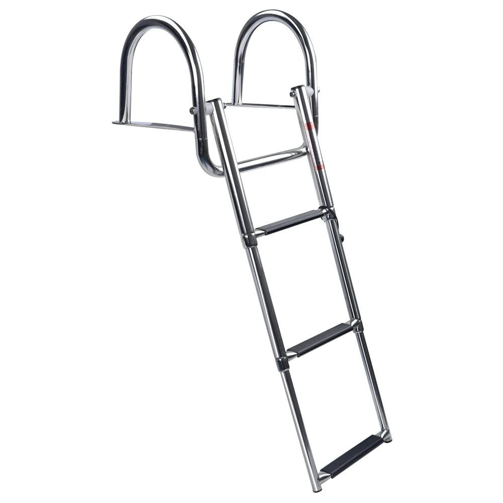 Boat Accessories 3 Step Stainless Steel Boat Boarding Telescoping Ladder Sliding folding swimming Launching ladder