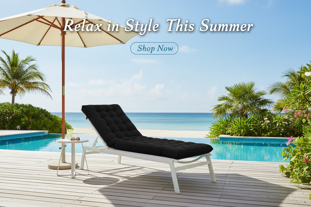 Patio Chaise Lounge Summer Banner