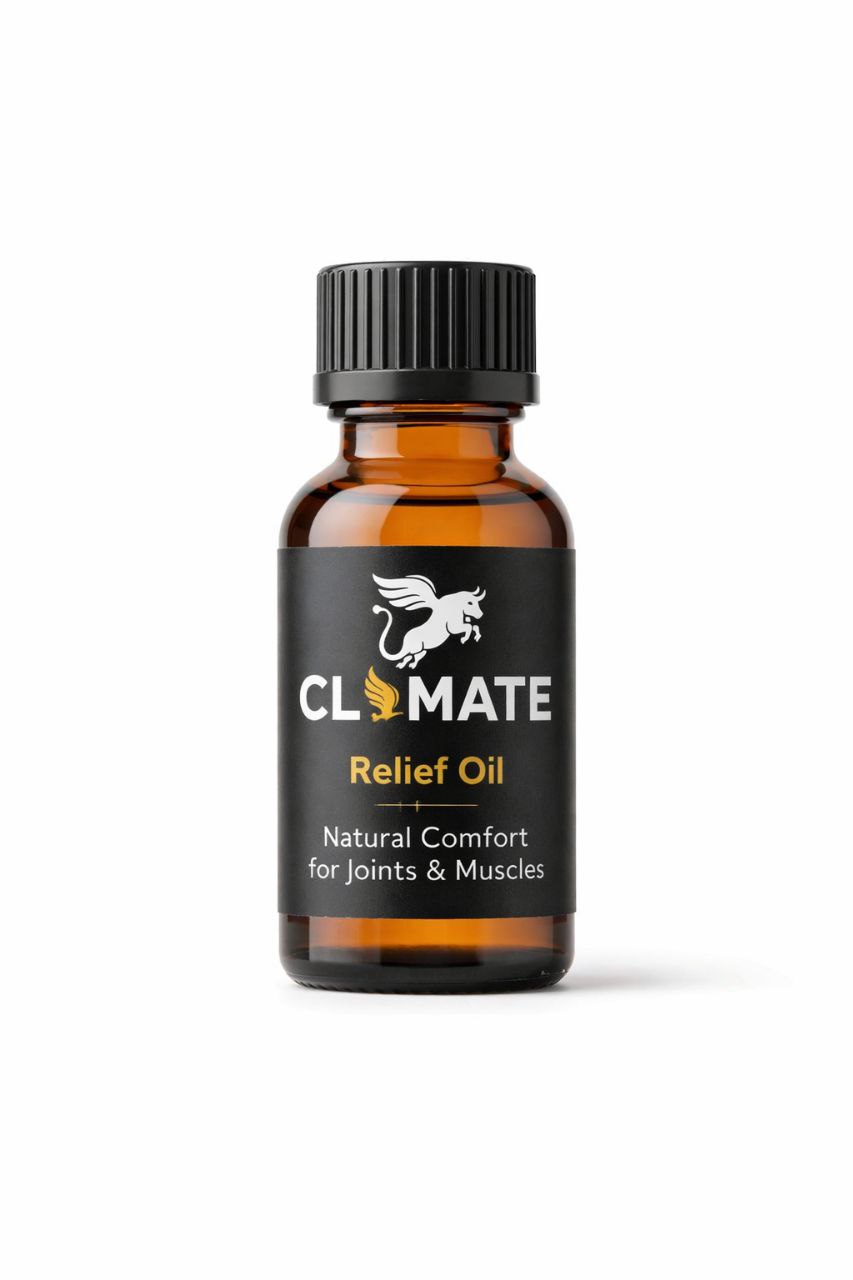 CL🐃MATE Relief Oil – Natural Joint & Muscle Comfort- Inspired by traditional Caribbean herbal remedies designed to help relax tired muscles and support joint comfort after long days of work, sport, or travel.