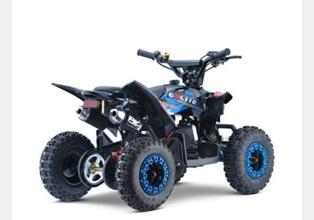 Excite 50cc Premium Blue Kids Mini Petrol Quad Bike